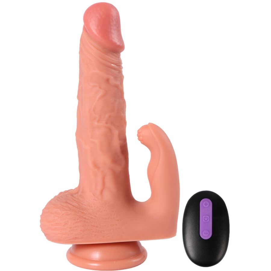 SHEQU - Hayden Dildo med Klitorisstimulator och Vibration 16 cm