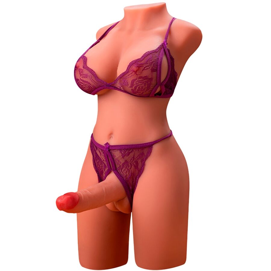 XISE Miah Lady Boy kvinnlig torso med dildo och vibration 55 cm
