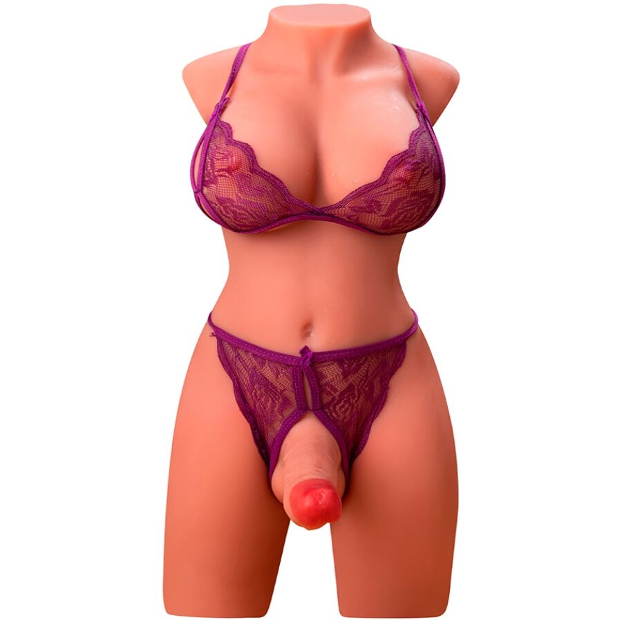 XISE Miah Lady Boy kvinnlig torso med dildo och vibration 55 cm