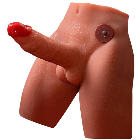 XISE Jason realistisk dildo masturbator med rörelse och vibration 17 cm
