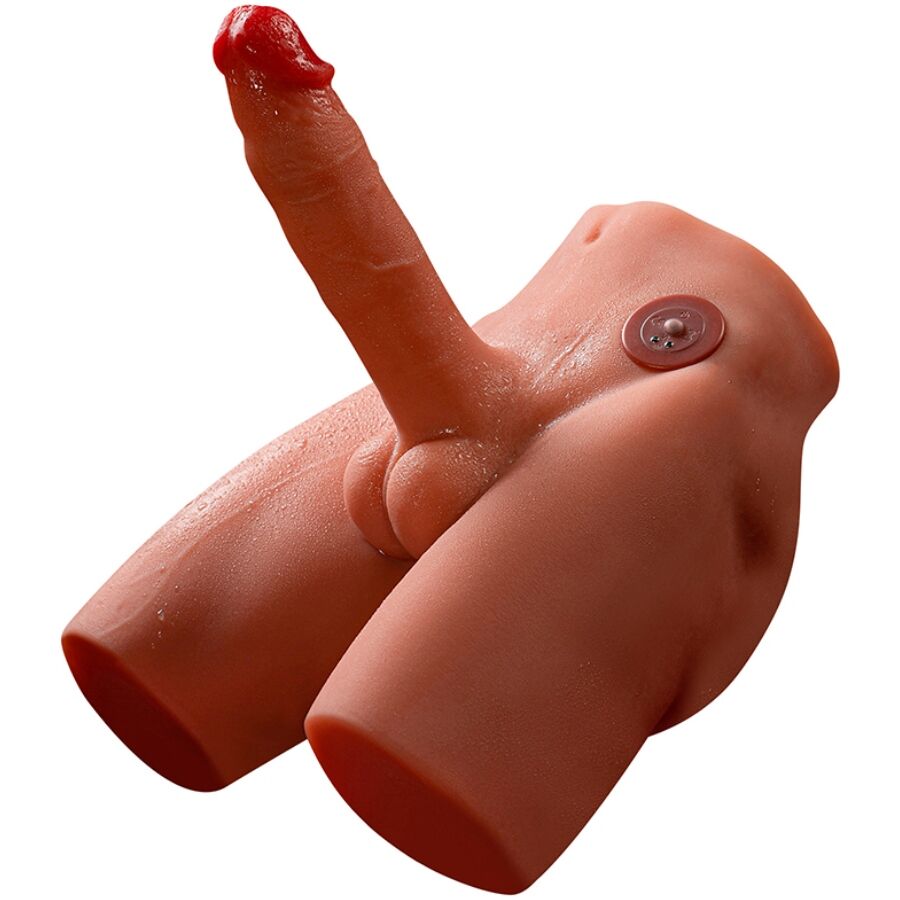 XISE Jason realistisk dildo masturbator med rörelse och vibration 17 cm