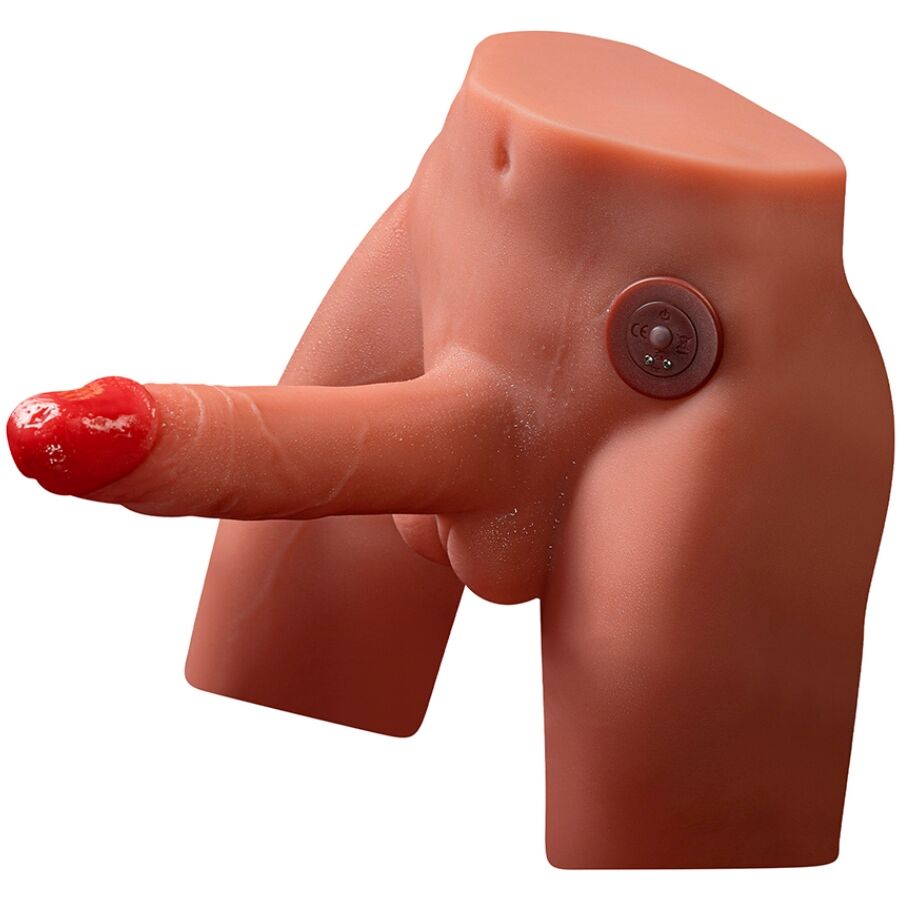 XISE Jason realistisk dildo masturbator med rörelse och vibration 17 cm