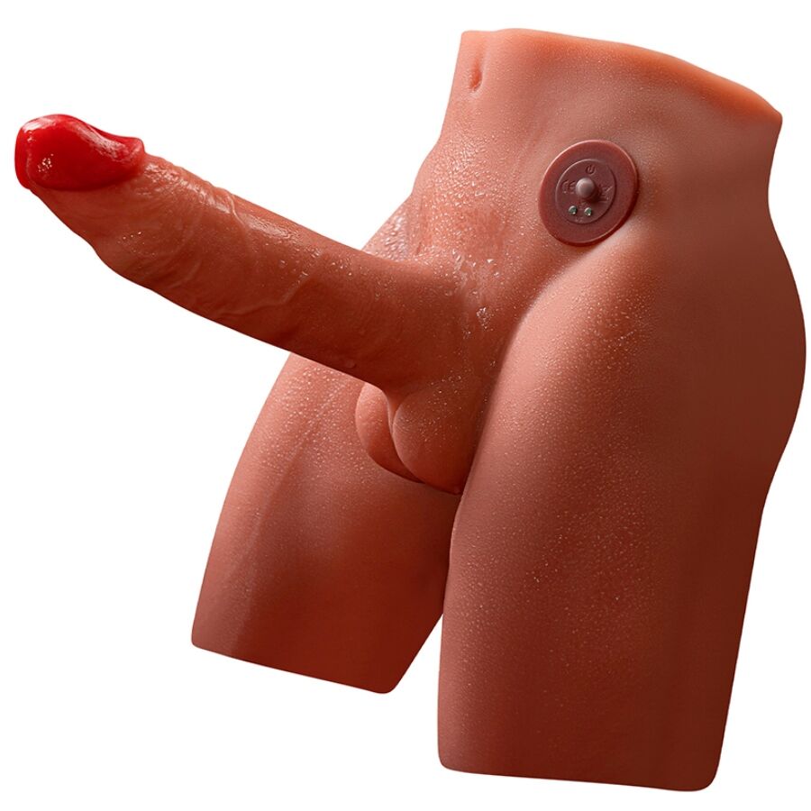 XISE Jason realistisk dildo masturbator med rörelse och vibration 17 cm