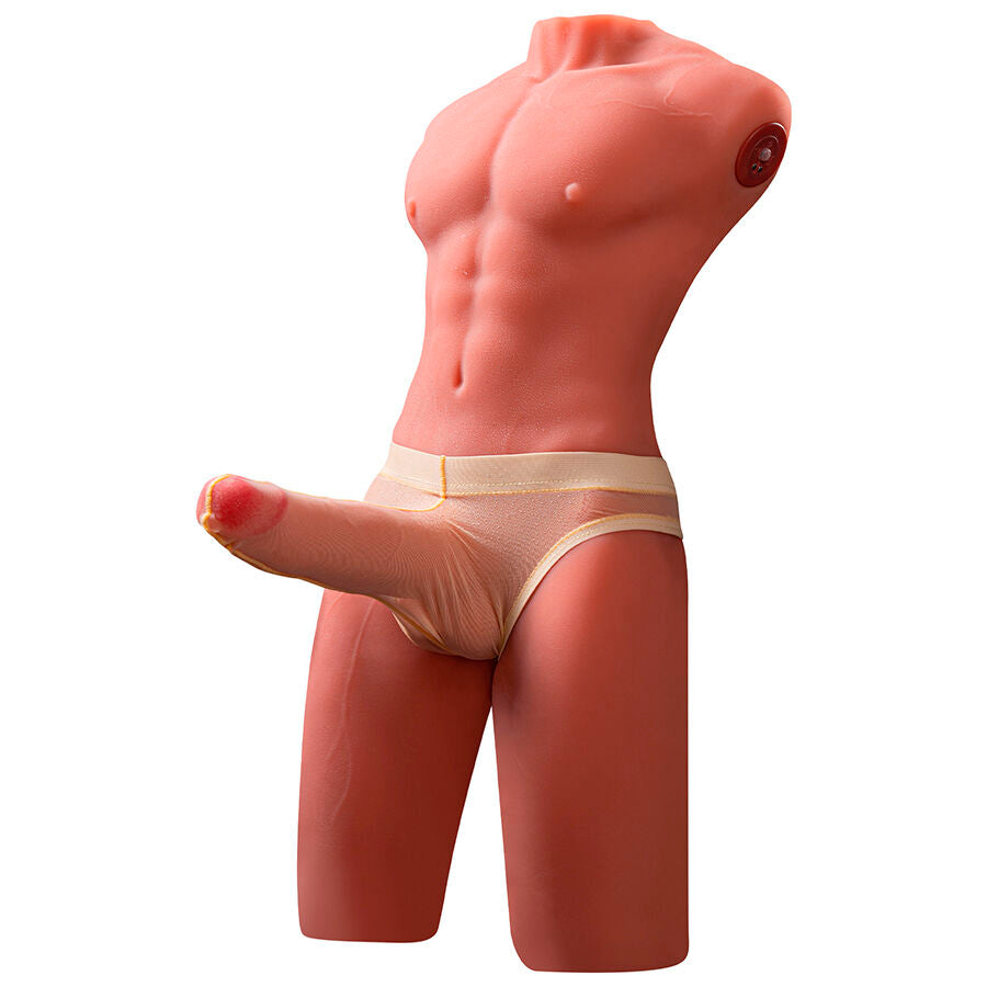 Realistisk manlig torso med stöt och vibration 55 cm