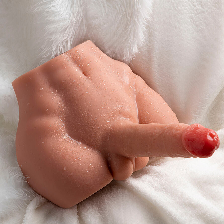 XISE realistisk dildo masturbator med frontal tryck 17,5 cm