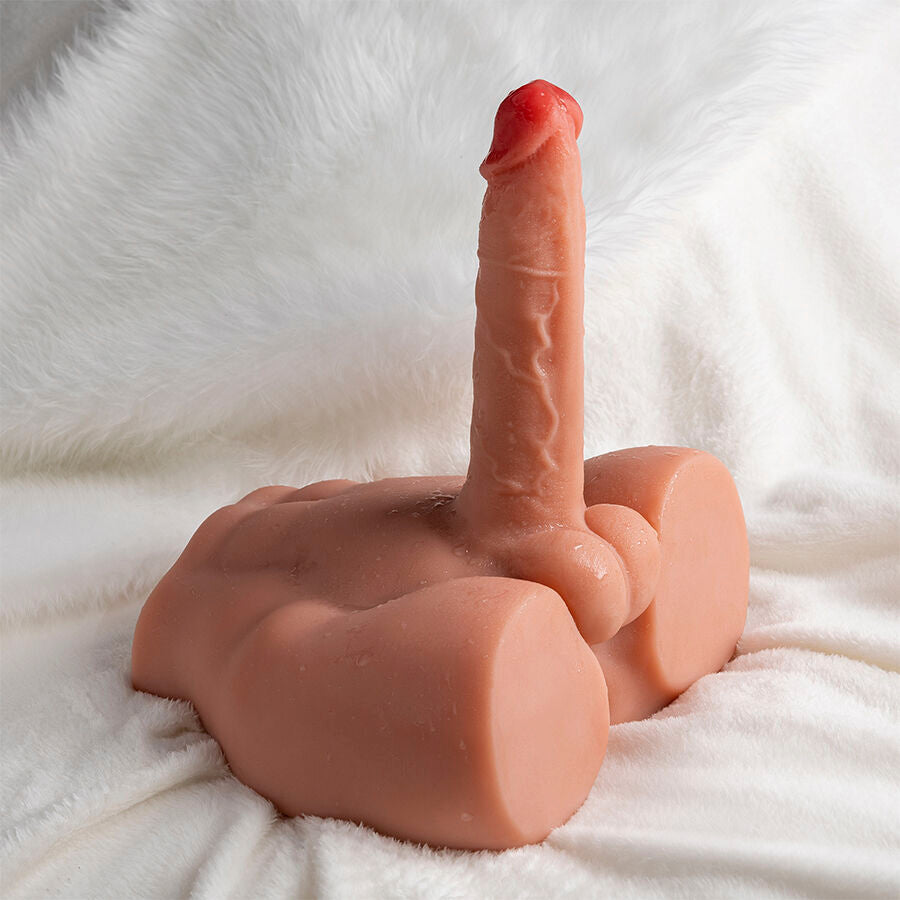 XISE realistisk dildo masturbator med frontal tryck 17,5 cm