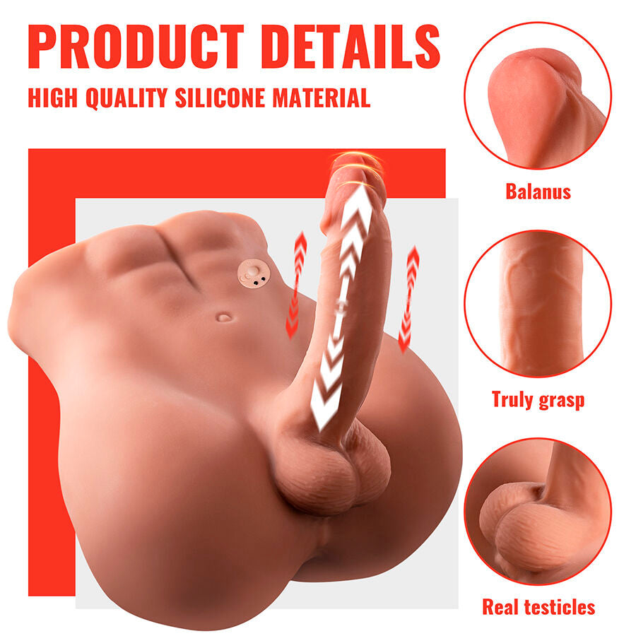 XISE Realistisk Dildo och Anus Masturbator 18 cm