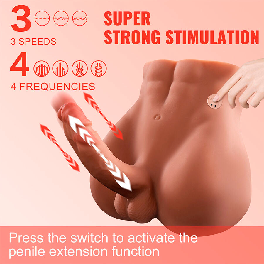 XISE Realistisk Dildo och Anus Masturbator 18 cm