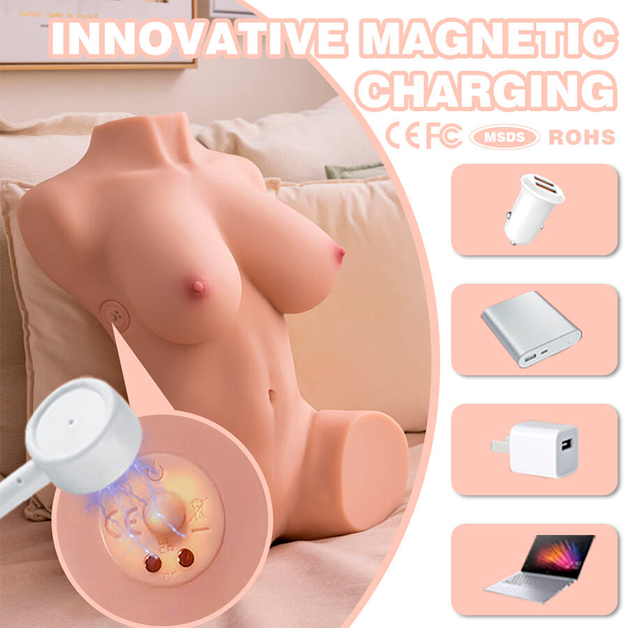 XISE realistisk vibrerande torso för kvinnor 52 cm