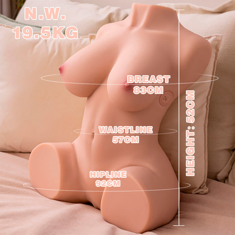 XISE realistisk vibrerande torso för kvinnor 52 cm