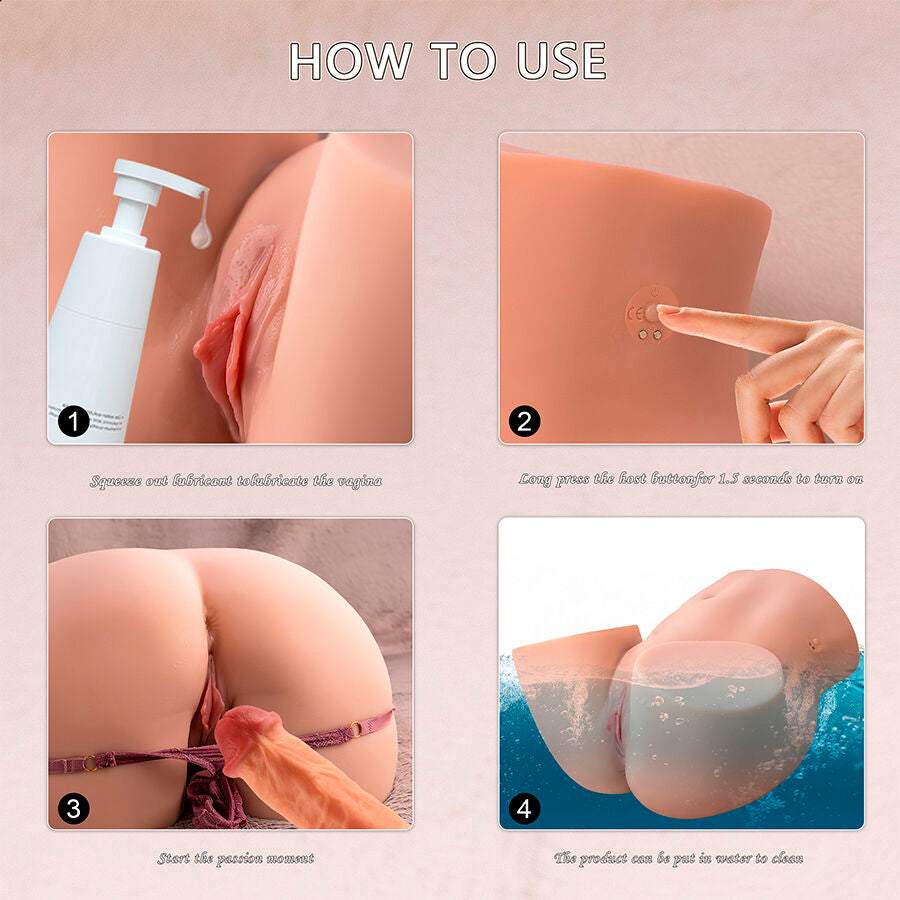 XISE Ethel realistisk vagina masturbator med vibration