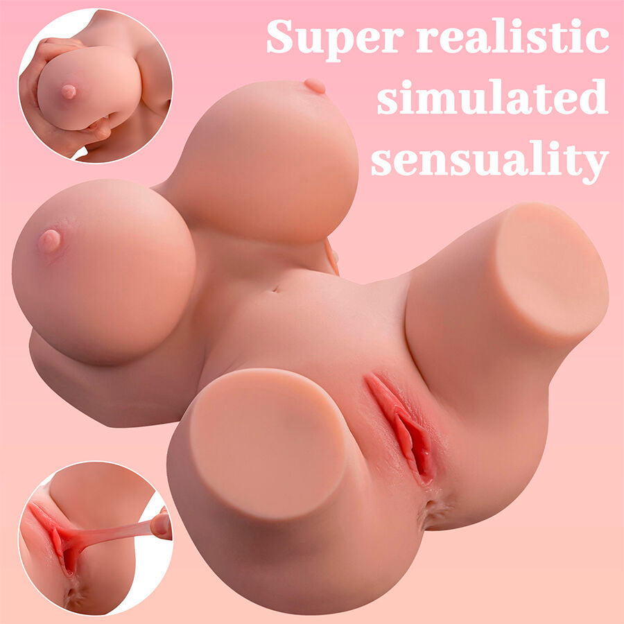 XISE realistisk kvinnlig torso med vibration 36 cm