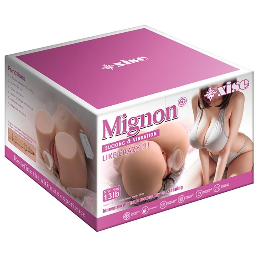 XISE Mignon Sucking realistisk vagina masturbator med vibration och sug