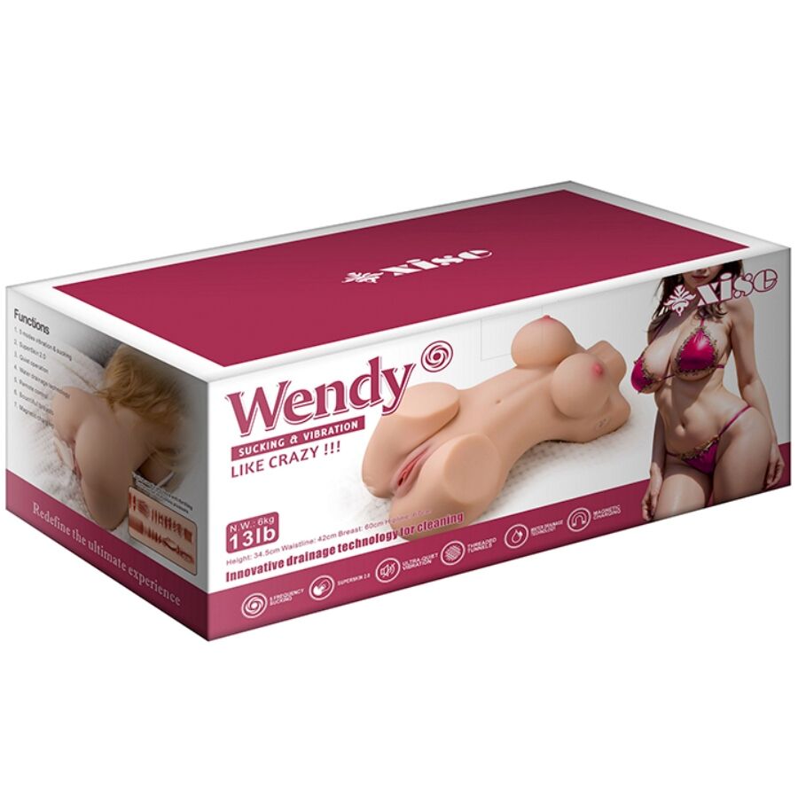 XISE Wendy Sucking Female Torso med vibration och fjärrkontroll
