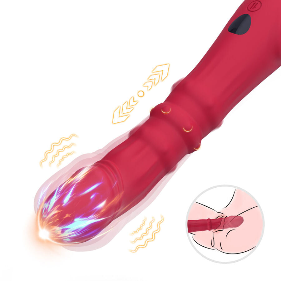 ARMONY Thermo-justerbar Vibrator Dildo Röd