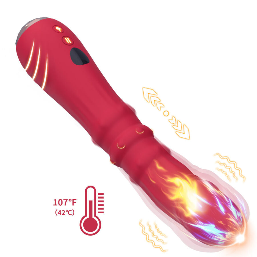 ARMONY Thermo-justerbar Vibrator Dildo Röd