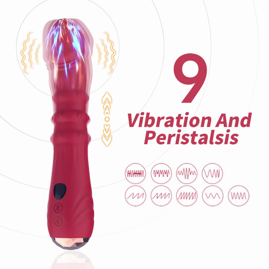 ARMONY Thermo-justerbar Vibrator Dildo Röd