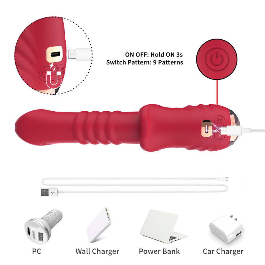 ARMONY POINT A stimulerande vibrator dildo i röd färg