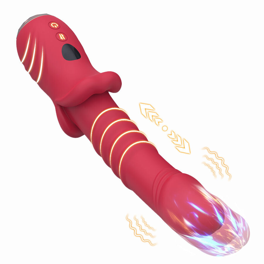 ARMONY POINT A stimulerande vibrator dildo i röd färg