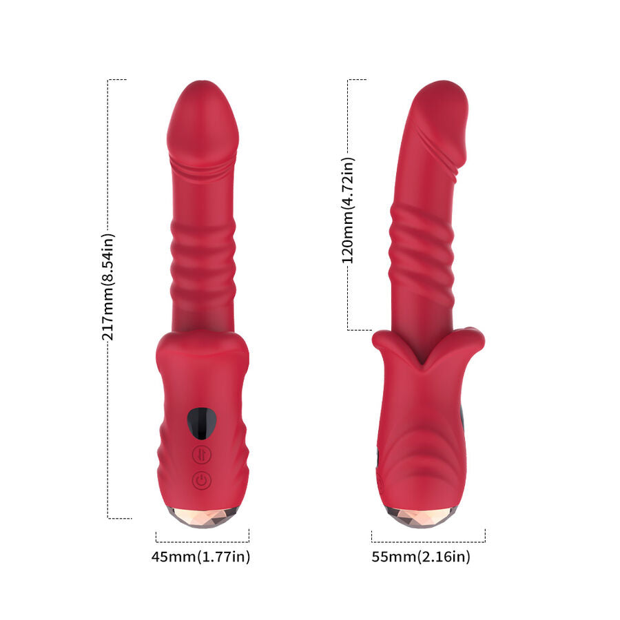 ARMONY POINT A stimulerande vibrator dildo i röd färg