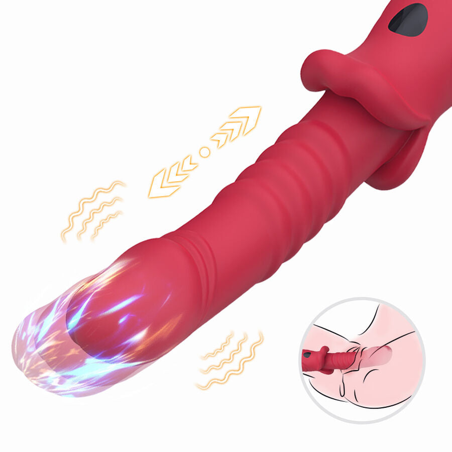 ARMONY POINT A stimulerande vibrator dildo i röd färg