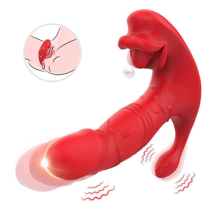 ARMONY anal vibrator panty C och G-spot stimulator röd