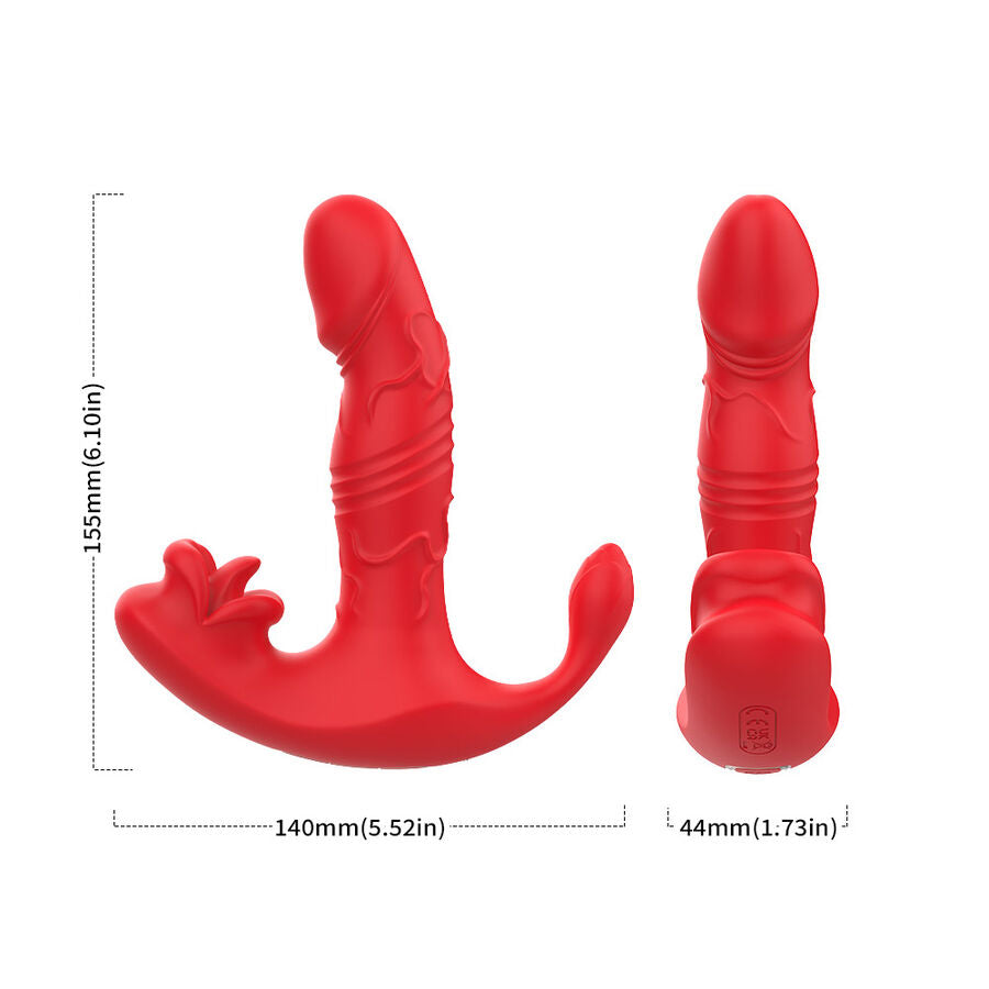 ARMONY anal vibrator panty C och G-spot stimulator röd