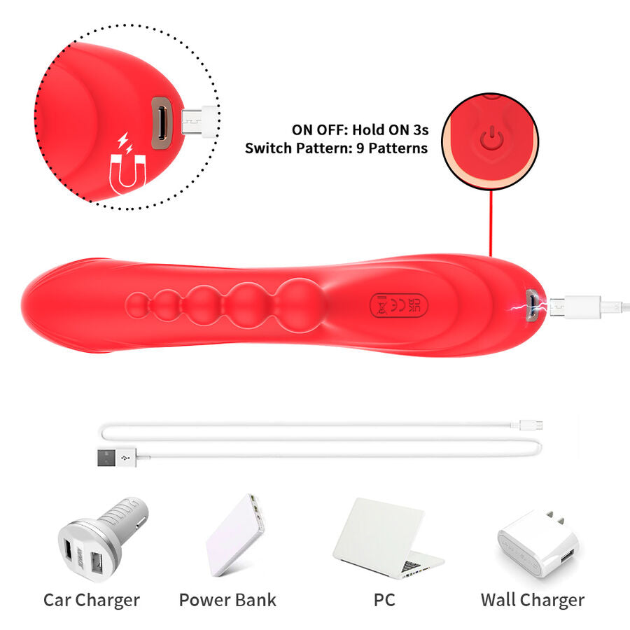 ARMONY - G-SPOT OCH KLITORIS STIMULATOR VIBRATOR RÖD