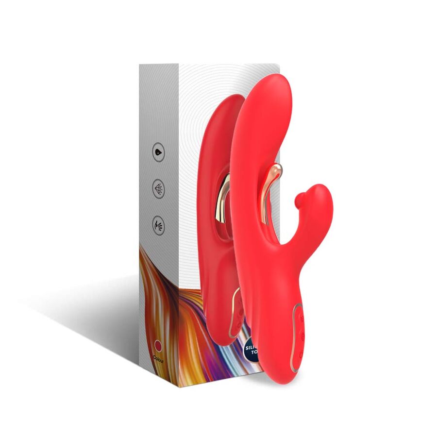 ARMONY - G-Punkt och Klitorisstimulator Vibrator med Oscillerande Tungspets Röd