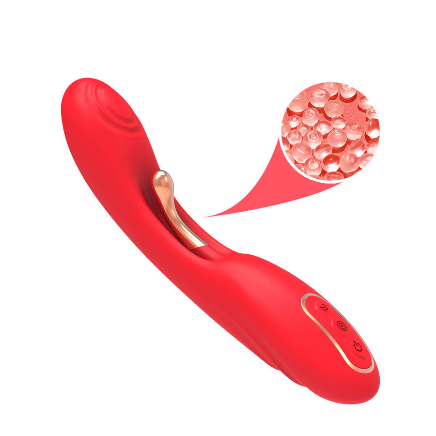 ARMONY vibrator med oscillernande tunga i röd färg