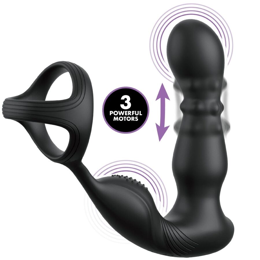 ANAL FANTASY ELITE COLLECTION - VIBRERANDE ANALRING OCH MASSAGER MED FJÄRRKONTROLL