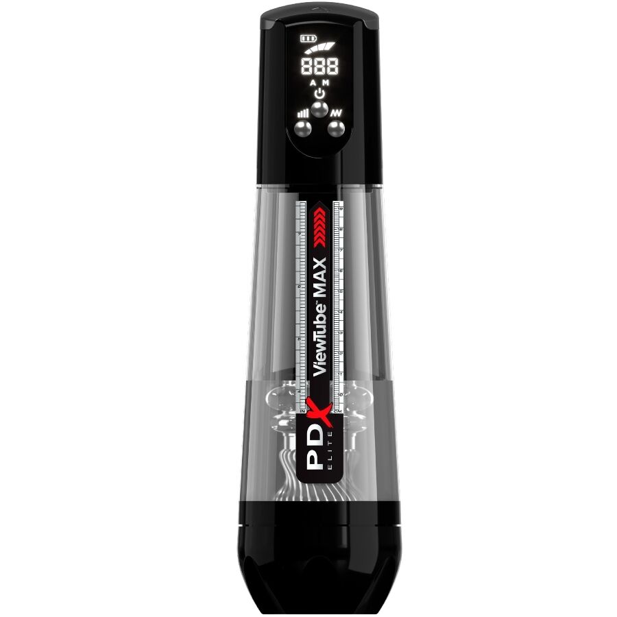 PDX ELITE ViewTube Max View automatisk masturbator med transparent sug