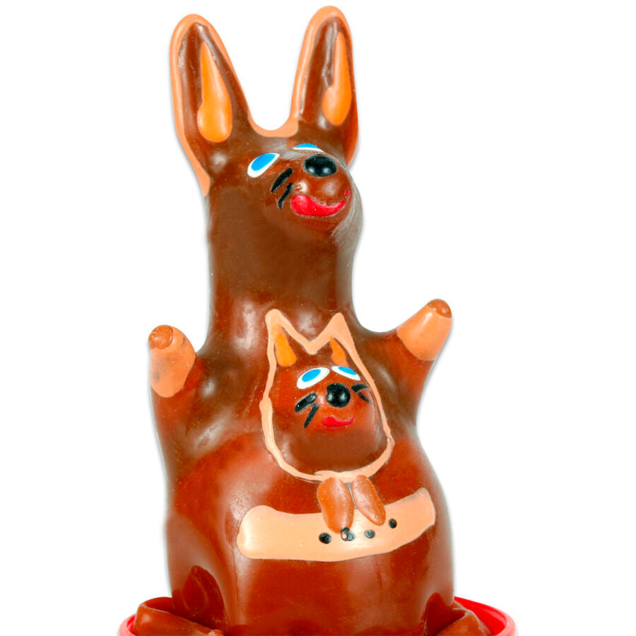 Handmålade novitetskondomer i kangaroo-modell
