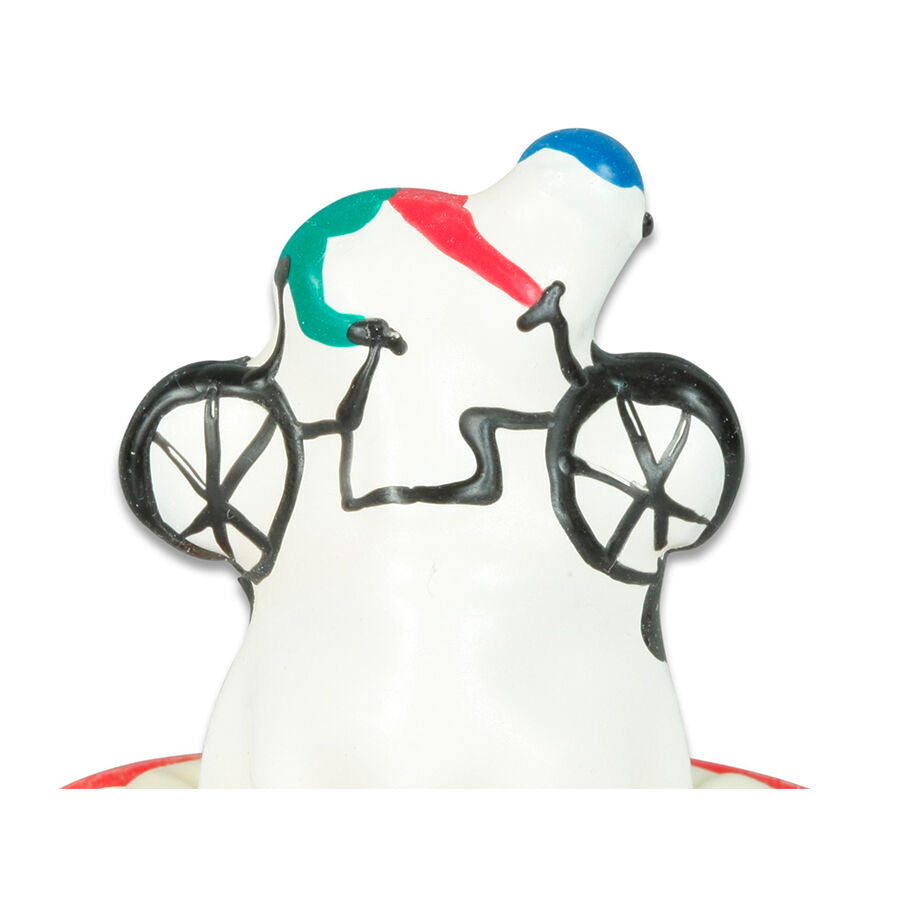 Handmålade novitetskondomer med cykelmotiv