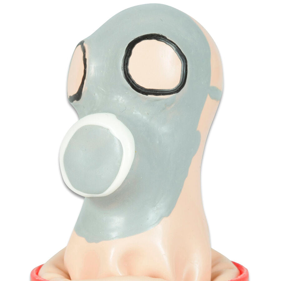 Handmålade novelty kondomer med gasmaskdesign