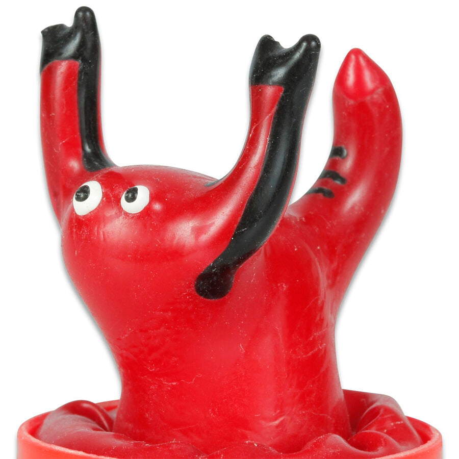 Handmålade novelty kondomer i röd skorpion design