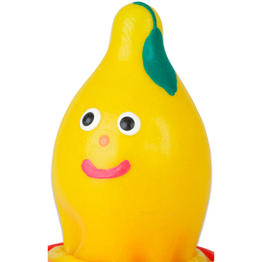 Handmålade novitetskondomer med citrondesign
