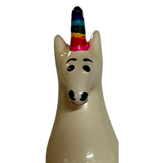 Handmålade kondomer med unicorn och regnbåge design
