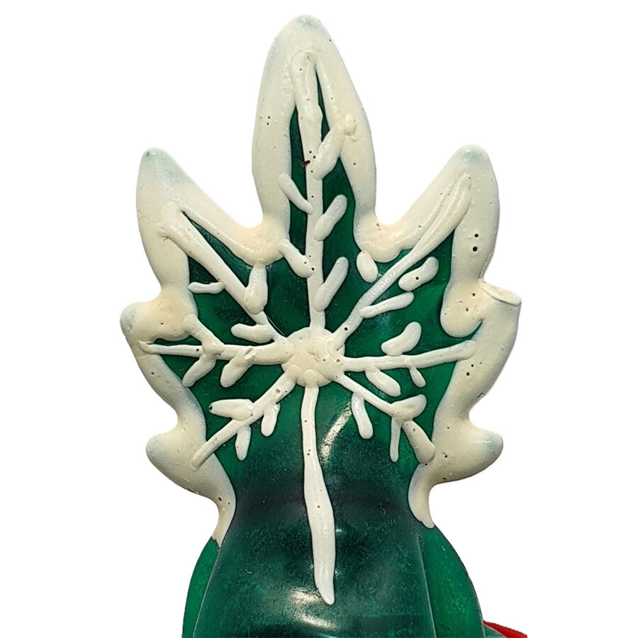 Handmålade kondomer med cannabisdesign