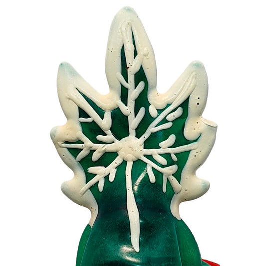 Handmålade kondomer med cannabisdesign