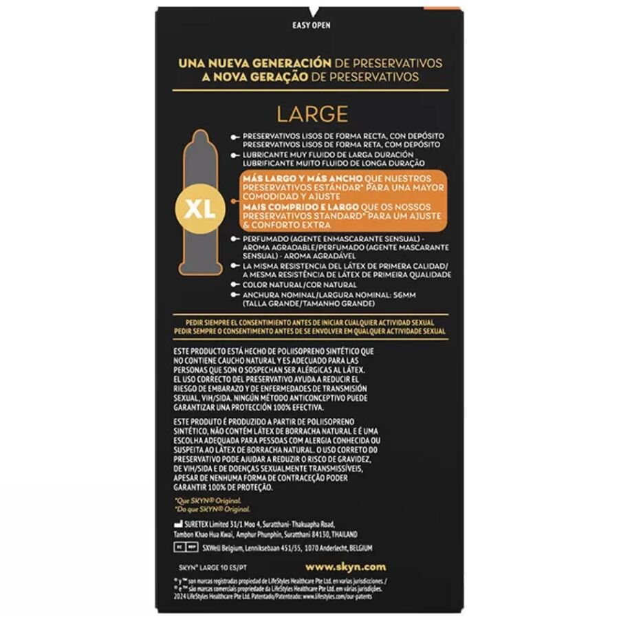 SKYN Large Extra Adjustment kondomer 10 st