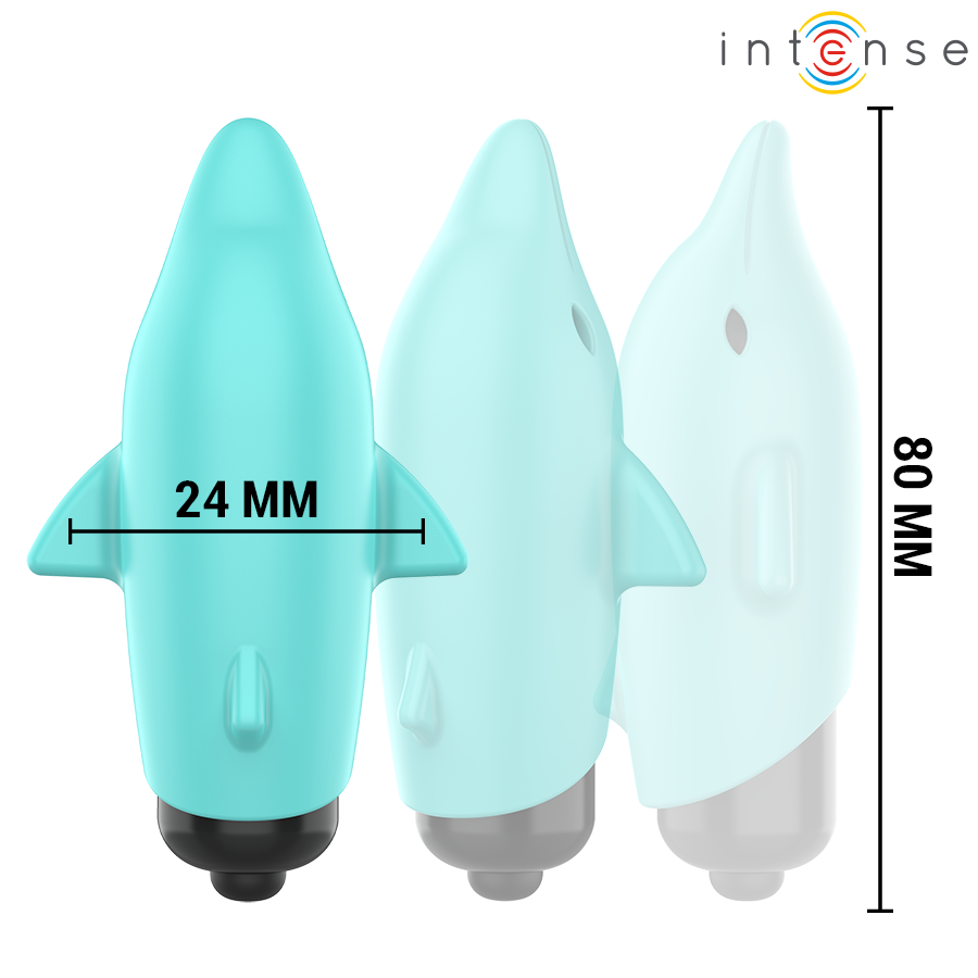 ECHO vibrerande kulkammer Dolphin blå 8 x 4.7 cm