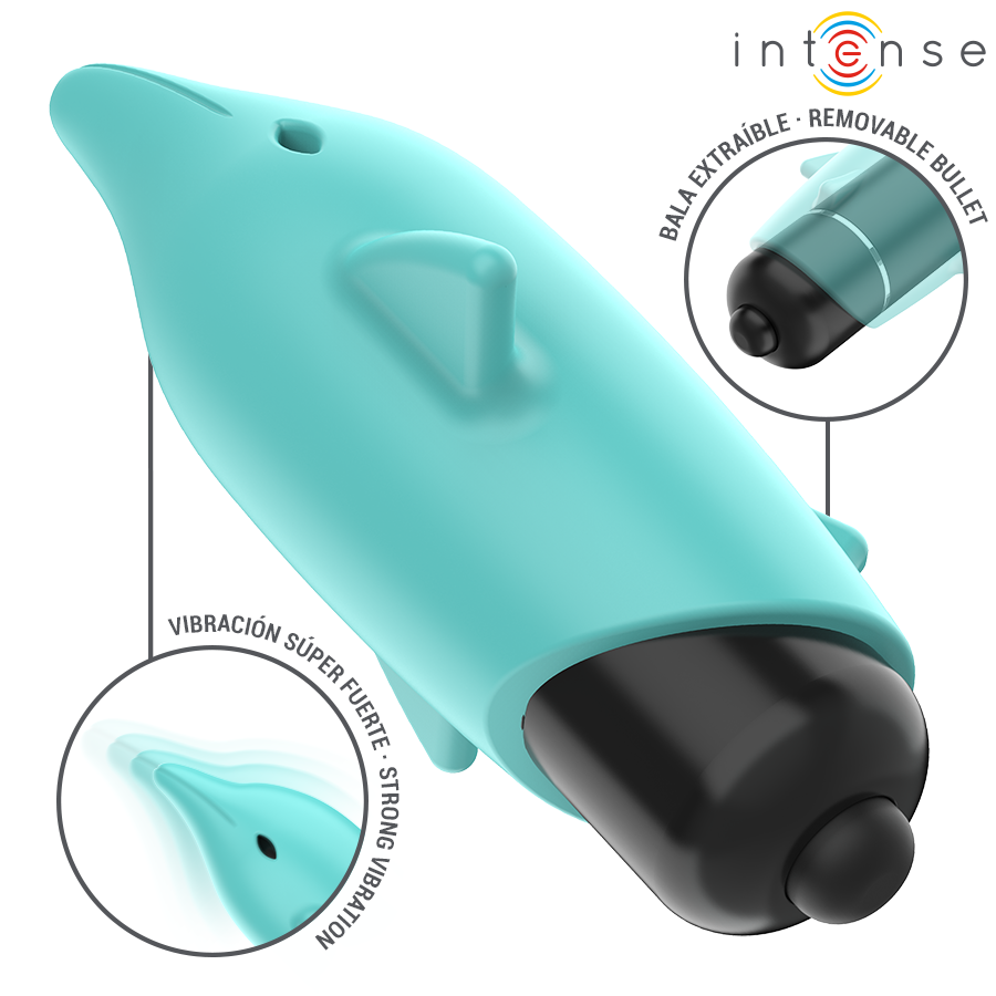 ECHO vibrerande kulkammer Dolphin blå 8 x 4.7 cm