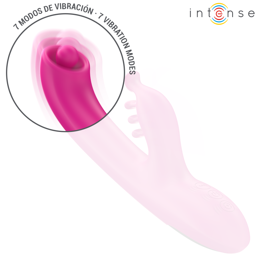 INTENSE Christina multifunktionell kaninvibrator 22,5 cm rosa