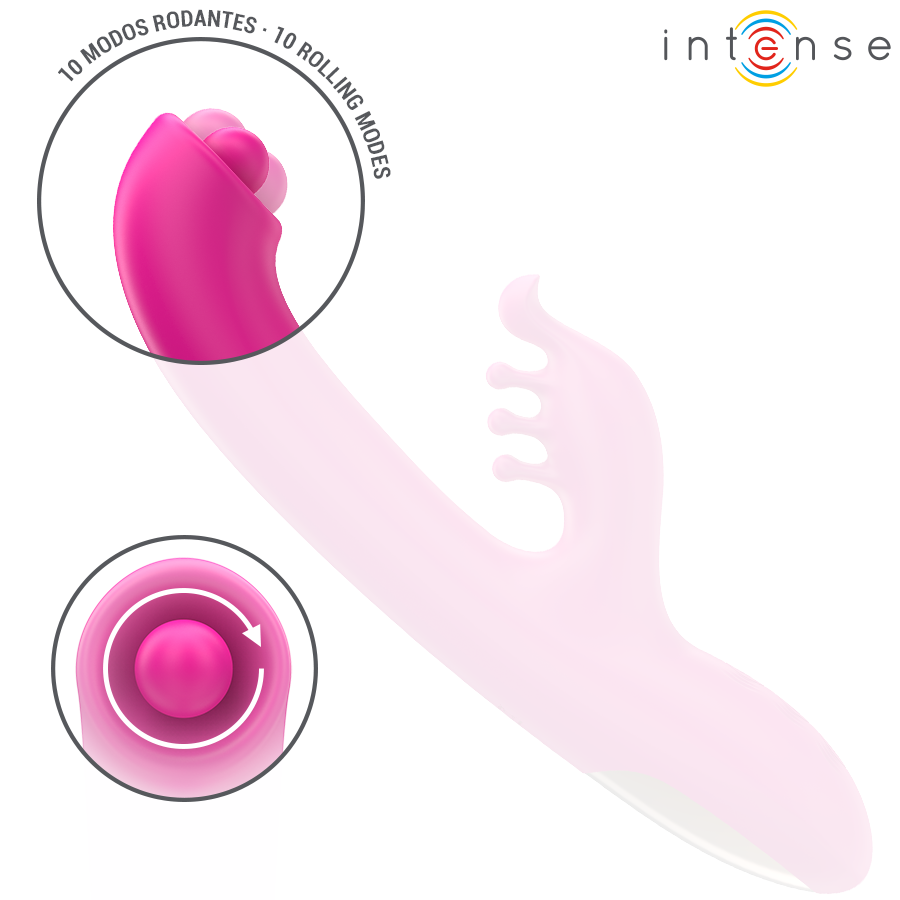 INTENSE Christina multifunktionell kaninvibrator 22,5 cm rosa