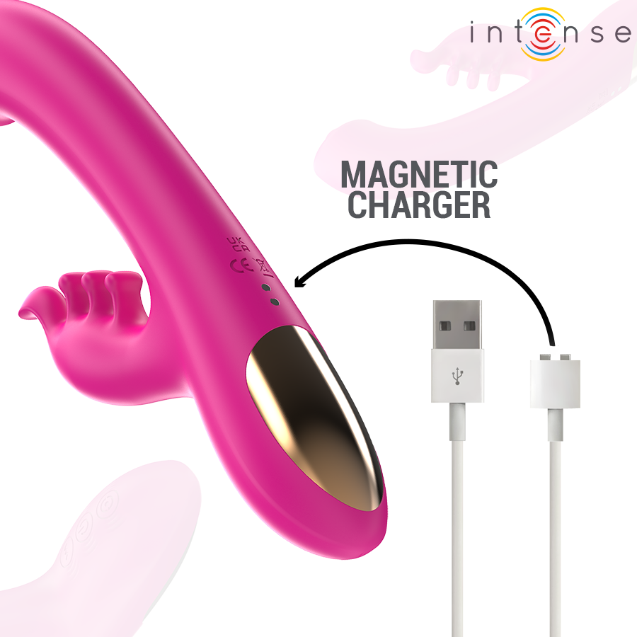 INTENSE Christina multifunktionell kaninvibrator 22,5 cm rosa