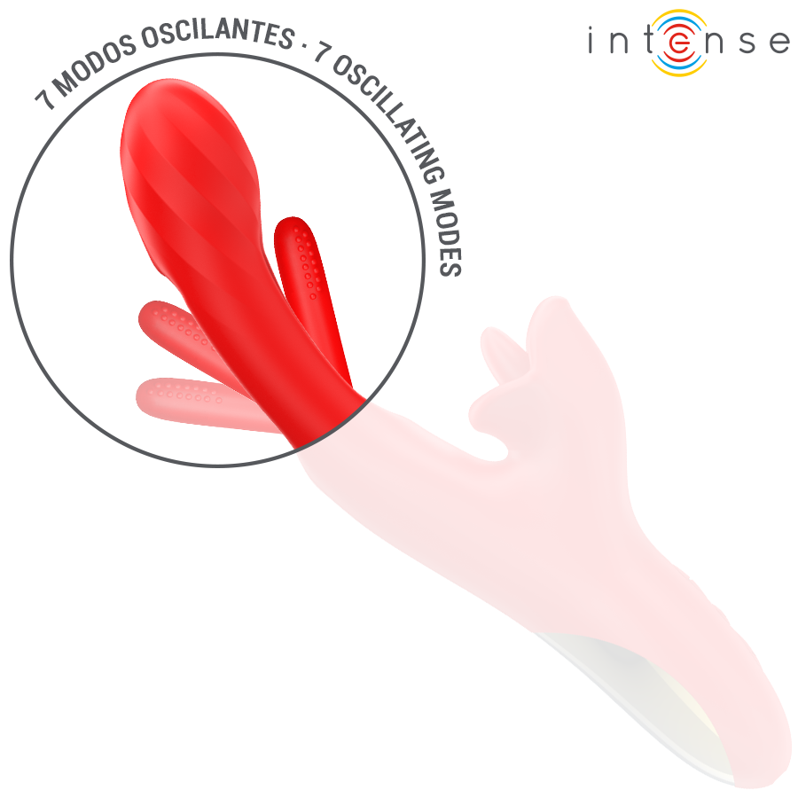 INTENSE Jessica multifunktion vibrator för klitorisstimulering 24,8 cm röd