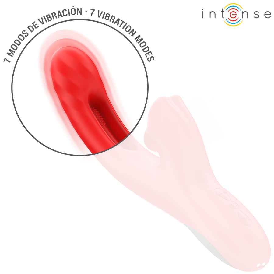 INTENSE Jessica multifunktion vibrator för klitorisstimulering 24,8 cm röd