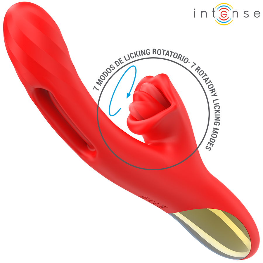 INTENSE Jessica multifunktion vibrator för klitorisstimulering 24,8 cm röd