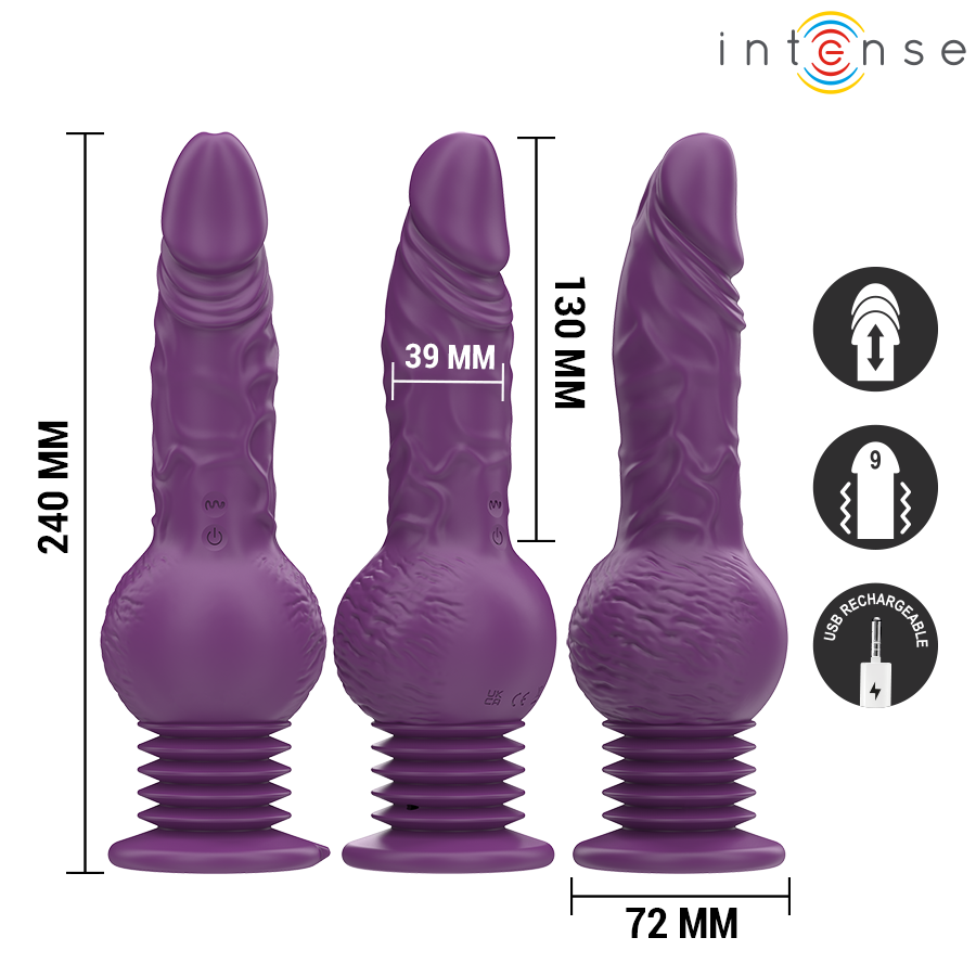 INTENSE Tatum multifunktionell vibrator 24 cm lila